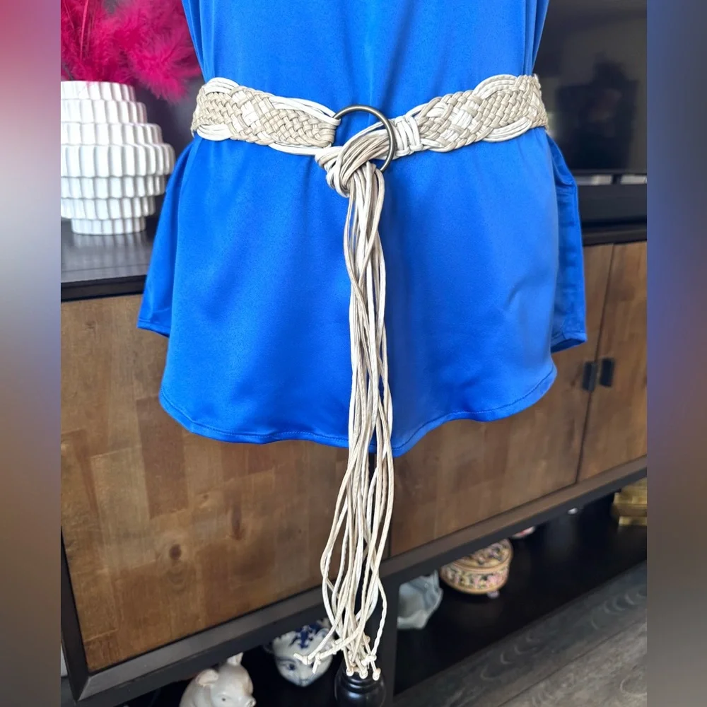 Vintage Braided Tan Belt